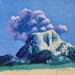 Painting Echos des cimes by Pasquale | Painting Figurative Landscapes Nature Architecture Acrylic