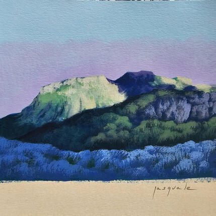 Painting Horizon alpin by Pasquale | Painting Figurative Acrylic Architecture, Landscapes, Nature, Pop icons