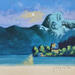 Painting Le château bleu by Pasquale | Painting Figurative Landscapes Nature Architecture Acrylic
