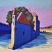 Painting Une histoire au fil de l'eau by Pasquale | Painting Figurative Landscapes Nature Architecture Acrylic