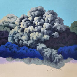 Painting Nuages by Pasquale | Painting Figurative Acrylic Architecture, Landscapes, Nature