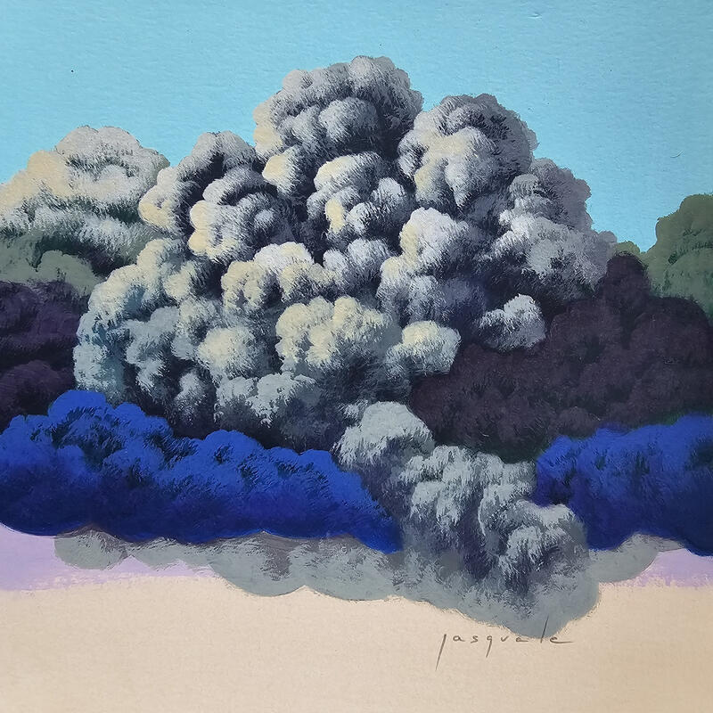 Painting Nuages by Pasquale | Painting Figurative Landscapes Nature Architecture Acrylic
