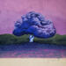 Gemälde Sous le ciel rose von Pasquale | Gemälde Figurativ Landschaften Natur Architektur Acryl