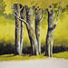 Peinture Arbres du soleil par Pasquale | Tableau Figuratif Paysages Nature Architecture Acrylique