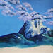 Peinture Cimes bleues par Pasquale | Tableau Figuratif Paysages Nature Architecture Acrylique