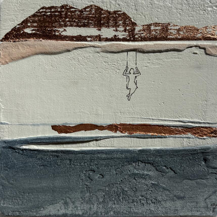 Painting SOLO TU by Roma Gaia | Painting Subject matter Acrylic, Sand Minimalist