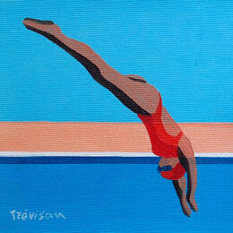 Painting Long dive by Trevisan Carlo | Painting