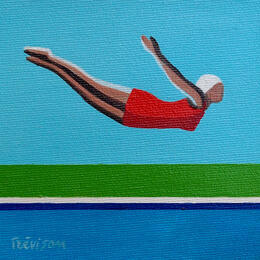 Painting Flight dive by Trevisan Carlo | Painting