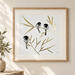 Peinture Éternel été par Mü | Tableau Figuratif Paysages Animaux Noir & blanc Encre Feuille d'or