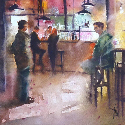 Painting Me reconnaîtra-t-il ? by Abbatucci Violaine | Painting Figurative Watercolor Pop icons