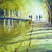 Painting Eclaircie sur le canal by Abbatucci Violaine | Painting Figurative Watercolor