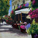 Peinture Café and Flowers par Murgatroyd Daniel | Tableau