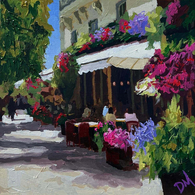 Peinture Café and Flowers par Murgatroyd Daniel | Tableau