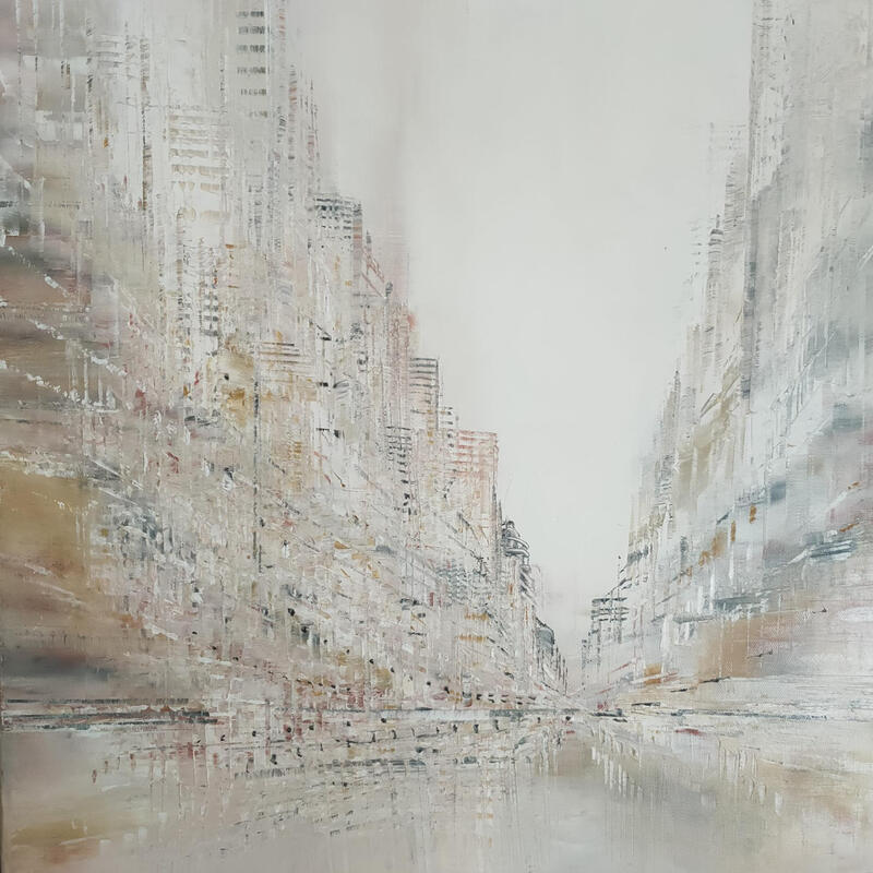Peinture Lumière poudrée par Levesque Emmanuelle | Tableau Huile