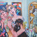 Gemälde Always with my best friends. von Garilli Nicole | Gemälde Figurativ Alltagsszenen Acryl