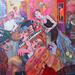 Gemälde Swing sur notes jazzy. von Garilli Nicole | Gemälde Figurativ Alltagsszenen Acryl
