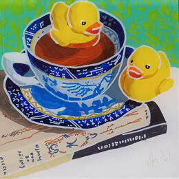 Painting Aphonse s'interrogeait sur la nécessité d'un bassin by Auriol Philippe | Painting