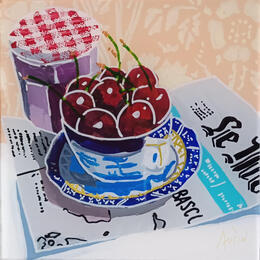 Painting Ferait-on de la confiture de cerises ? by Auriol Philippe | Painting