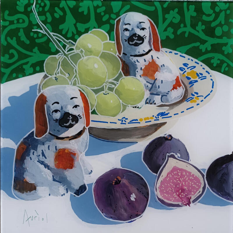 Gemälde Que se passait il à la cour d'Angleterre von Auriol Philippe | Gemälde Figurativ Stillleben Plexiglas Acryl Posca
