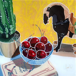 Painting Gengis s'interrogeait sur les moulins by Auriol Philippe | Painting