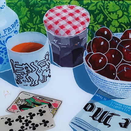 Gemälde Les fameuses cerises de Keith von Auriol Philippe | Gemälde