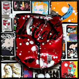Painting POP COKE (Venus) by Costa Sophie | Painting Pop-art Acrylic, Gluing, Upcycling Pop icons