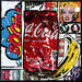 Peinture POP COKE (banana $) par Costa Sophie | Tableau Pop-art Icones Pop Acrylique Collage Upcycling