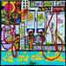 Painting La vie est belle ! (Good life) by Costa Sophie | Painting Pop-art Acrylic Gluing Upcycling