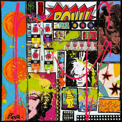 Peinture Tribute to Warhol (Marylin) par Costa Sophie | Tableau
