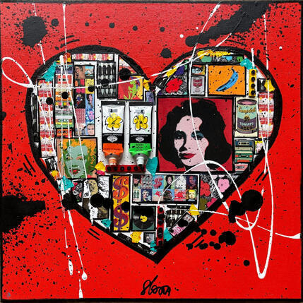 Peinture POP HE(ART) par Costa Sophie | Tableau