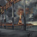 Peinture Tempête émotionnelle  par Piffard Cédric | Tableau Figuratif Urbain Scènes de vie Architecture Huile