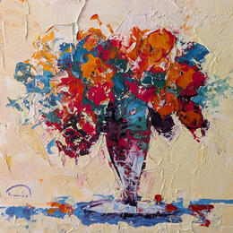 Painting Flors carabasses  by Tomàs | Painting Impressionism Oil Nature, Still-life