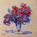 Painting Flors liles by Tomàs | Painting Impressionism Nature Still-life Oil