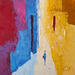 Painting La casa de colors by Tomàs | Painting Abstract Urban Life style Oil