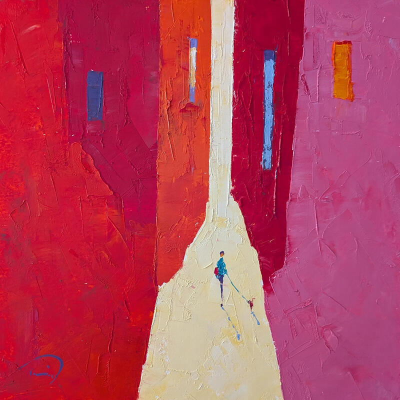 Painting Super intense by Tomàs | Painting Abstract Urban Life style Oil
