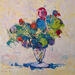 Painting Fleurs vertes by Tomàs | Painting Impressionism Nature Still-life Oil