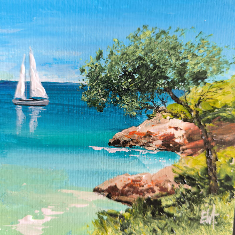 Peinture Toujours en été. par Rey Ewa | Tableau Figuratif Paysages Acrylique