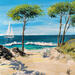 Peinture La plage dans la tête. par Rey Ewa | Tableau Figuratif Paysages Acrylique