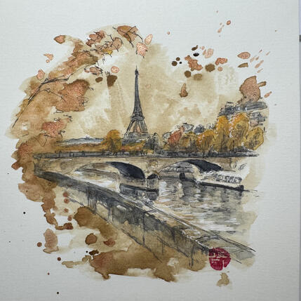 Gemälde Un automne à Paris von Flament Audrey | Gemälde