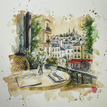 Gemälde Un matin à Montmartre  von Flament Audrey | Gemälde