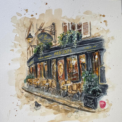 Gemälde Le Procope, doyen des cafés parisiens von Flament Audrey | Gemälde