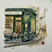 Painting Une petite librairie au cœur de Paris by Flament Audrey | Painting Realism Urban Life style Still-life Watercolor Ink
