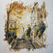 Painting Montmartre, sous les couleurs d’automne by Flament Audrey | Painting Realism Urban Life style Still-life Watercolor Ink