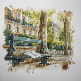 Painting Un jour d’automne à Paris  by Flament Audrey | Painting
