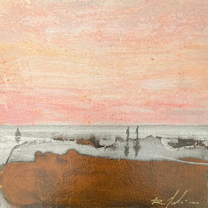 Painting Nocturne 1 by Mahieu Bertrand | Painting Figurative Metal Landscapes