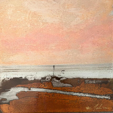 Peinture Promenade un soir par Mahieu Bertrand | Tableau Figuratif Métal Paysages