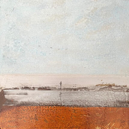 Painting Les Salins by Mahieu Bertrand | Painting Figurative Metal Landscapes, Pop icons