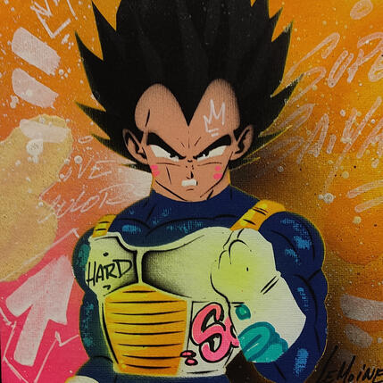 Painting Vegeta by Lemoine Mael | Painting Pop-art Acrylic, Graffiti Pop icons
