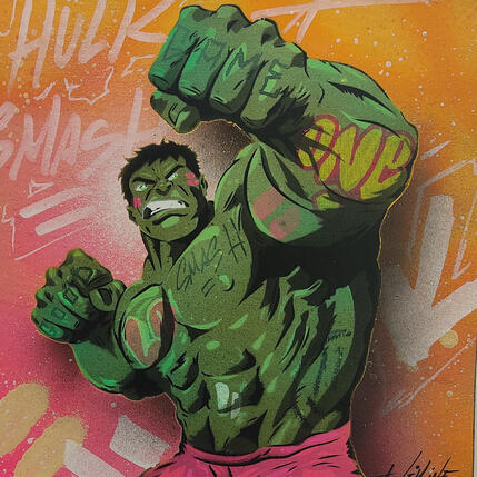 Painting Hulk by Lemoine Mael | Painting Pop-art Acrylic, Graffiti Pop icons