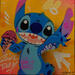 Peinture Stitch Ice Cream par Lemoine Mael | Tableau Pop-art Icones Pop Graffiti Acrylique